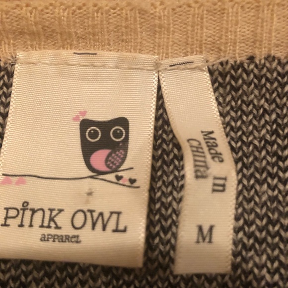Pink Owl Tribal Wrap Sweater - Picture 4 of 7